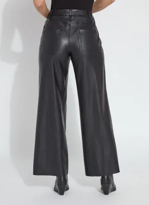 Wren Hi Waist Wide Leg Vegan Leather (30" Inseam)