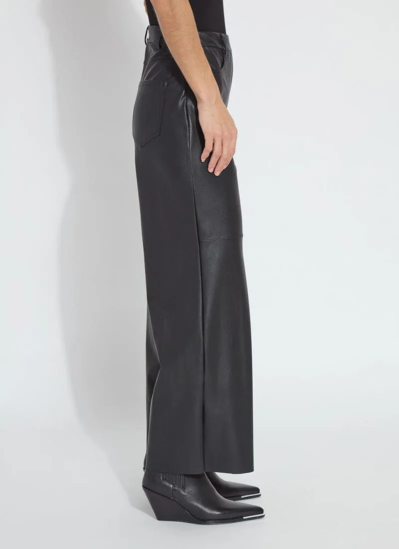 Wren Hi Waist Wide Leg Vegan Leather (30" Inseam)
