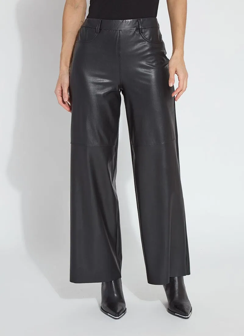 Wren Hi Waist Wide Leg Vegan Leather (30" Inseam)