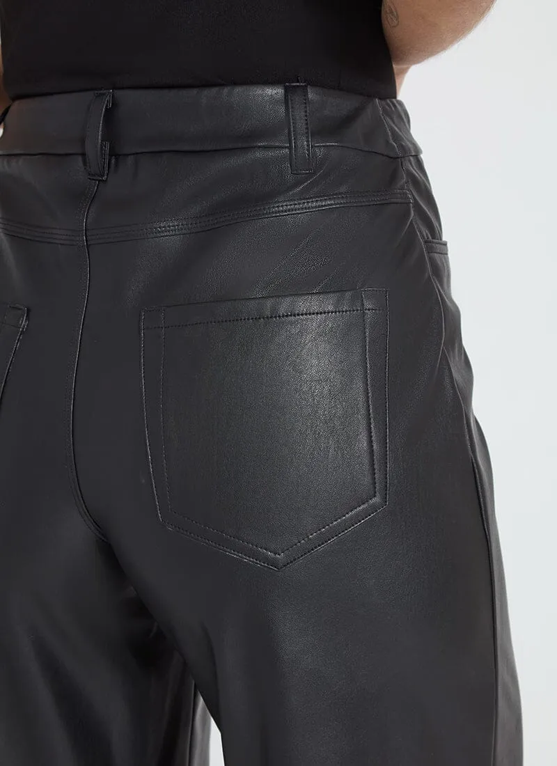 Wren Hi Waist Wide Leg Vegan Leather (30" Inseam)