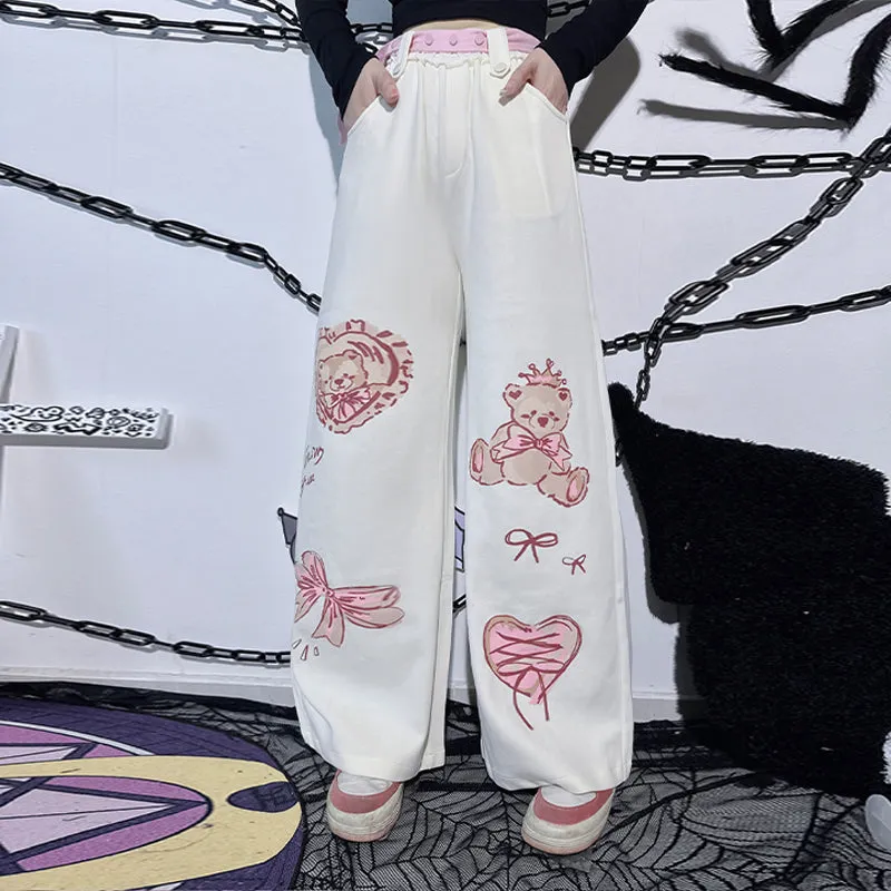 Y2K Embroidered Casual Pants UB99044