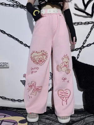 Y2K Embroidered Casual Pants UB99044