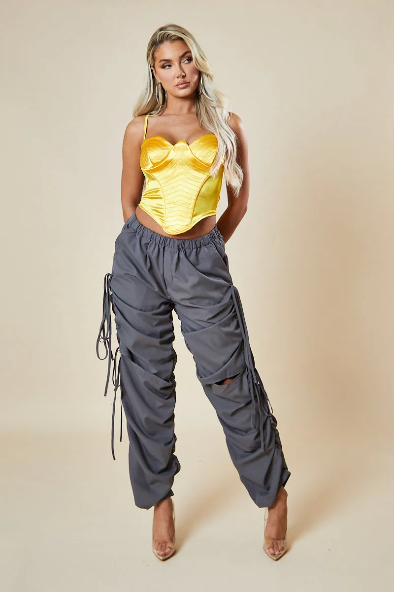 Yellow Corset Detail Top - Magnolia