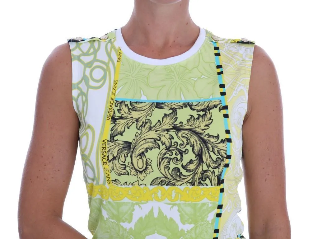 Yellow Stretch Motive Blouse