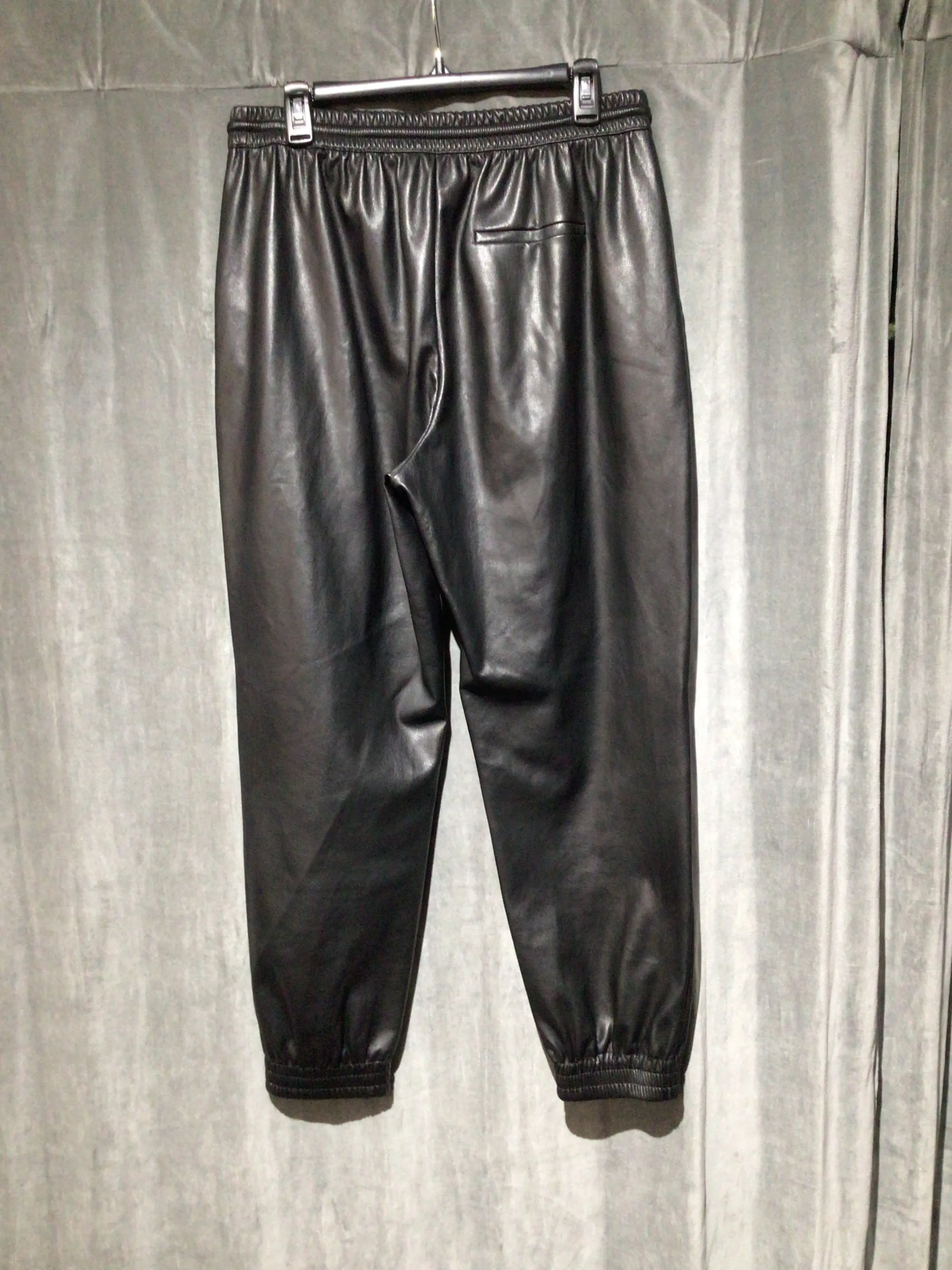 Zara Black faux leather Joggers